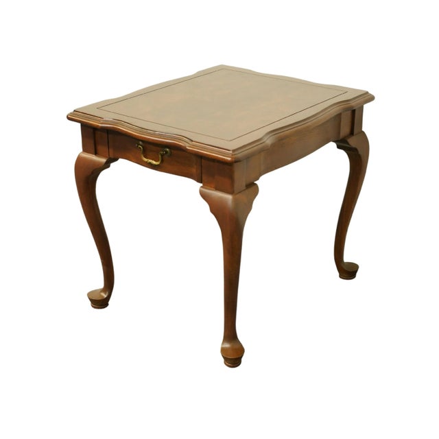 ETHAN ALLEN Legacy Collection Country French Burled Walnut 22x26" Accent End Table 13-8602 23.25" High 22" Wide 26" Deep...