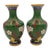 Vintage Cloisonné Bud Vases - a Pair For Sale