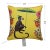 Yellow Monkey & Leopard 24" Square Down Pillow For Sale In Chicago - Image 6 of 7