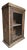 Antique French Wall Cabinet in Pine and Oak with Glass Door, 1850s For Sale