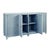 Worlds Away Matthew Izzo Home Evander Languid Blue Four Door Rattan Buffet For Sale - Image 4 of 8