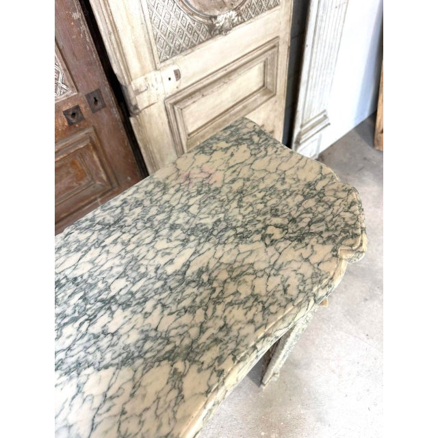French Fireplace in Green Marble, 1900s For Sale - Image 6 of 11