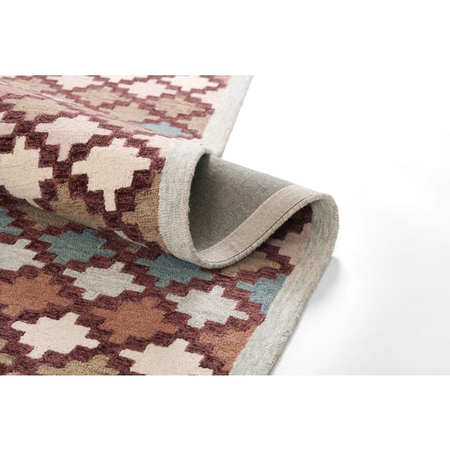 Erin Gates by Momeni Abbot Blue & Taupe Swedish Geo Wool Rug 8' X 10' For Sale - Image 12 of 12