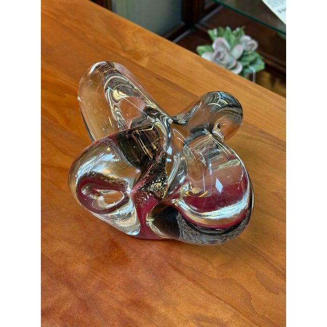 Design Plus Gallery presents a Sculptural Studio Art Glass Centerpiece by California Glass Artist Micheal Nourot. Hand-...