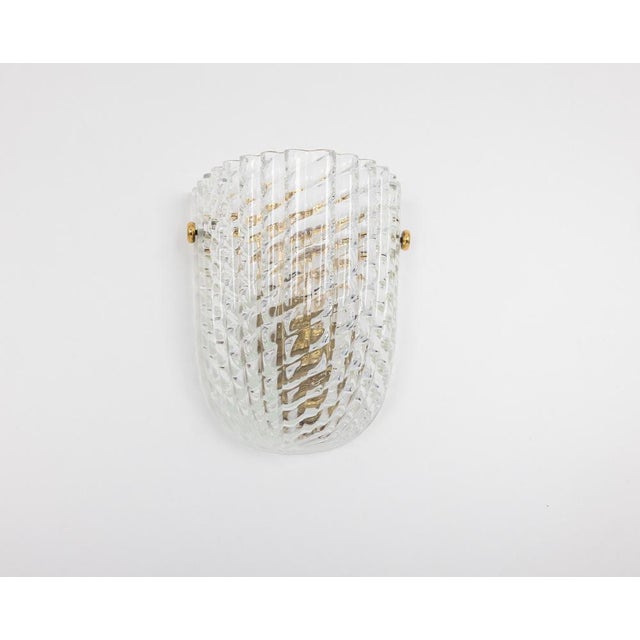 Murano Glass Wall Sconce in style of Barovier & Toso, Italy, 1970s For Sale - Image 3 of 12