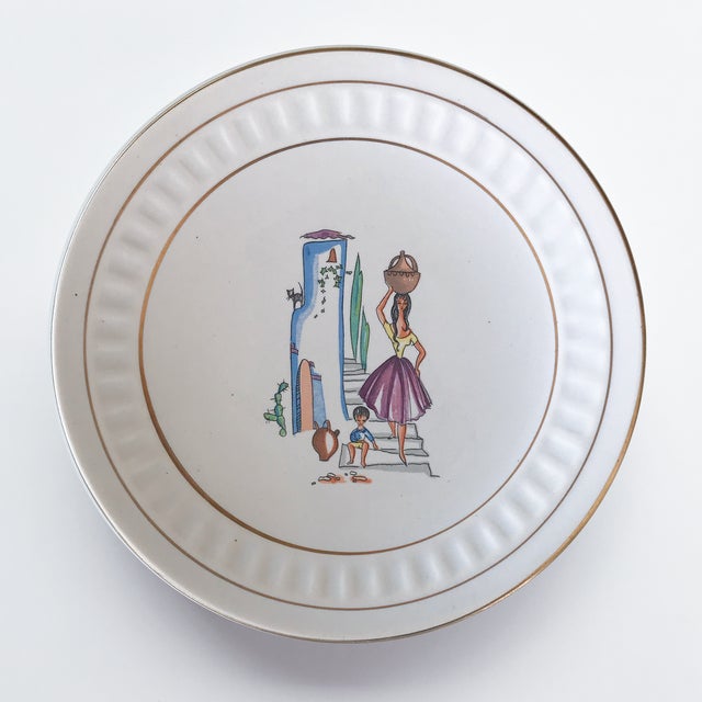 1950s Dutch Ceramic Dessert & Cake Plate Set- 13 Pieces For Sale - Image 4 of 12