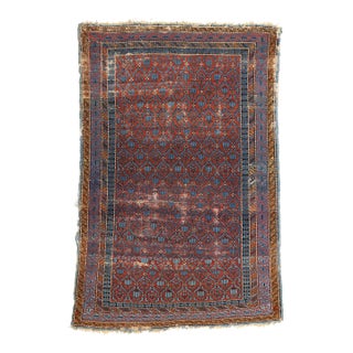 Distressed Antique Persian Kuba Rug - 04'01 X 06'02 For Sale