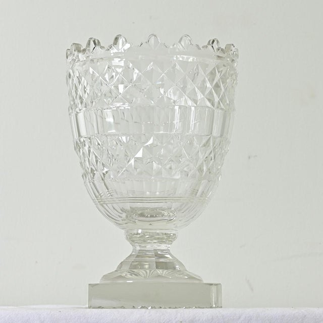 English English Early 20th Century Cut Glass Large Vase For Sale - Image 3 of 10