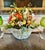 Centerpiece Cheerful Faux Array in Vintage Hand Painted Italian Ceramic Scalloped Bowl For Sale - Image 6 of 7