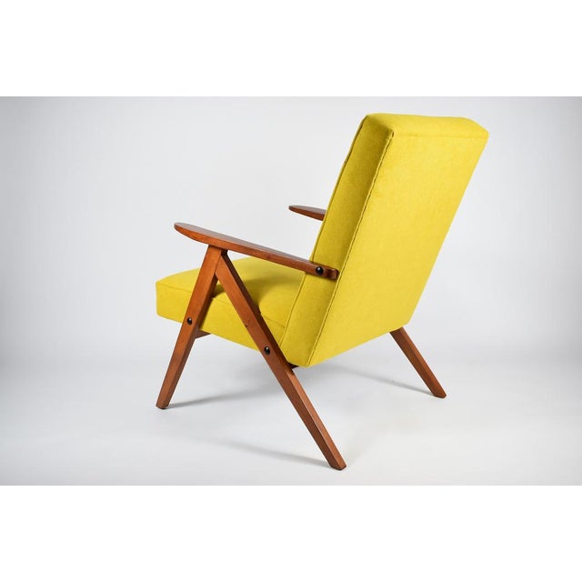 Textile Vintage Yellow Armchair, 1960s For Sale - Image 7 of 15