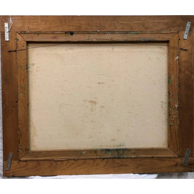 Impressionist Early 20th Century Antique Original Oil on Canvas Signed at the Bottom, Framed For Sale - Image 3 of 4