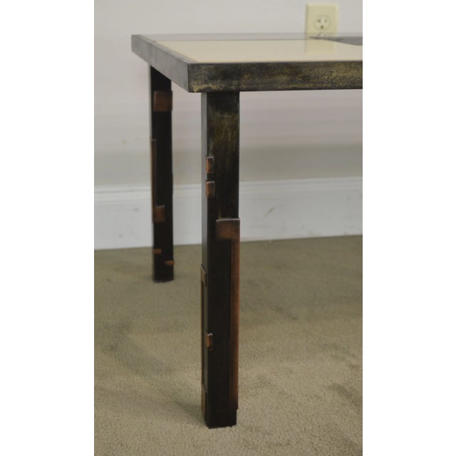 Raymond Mathis Tutto Metal Design Studio Crafted Iron & Stone Tile Top Coffee Table For Sale - Image 10 of 13