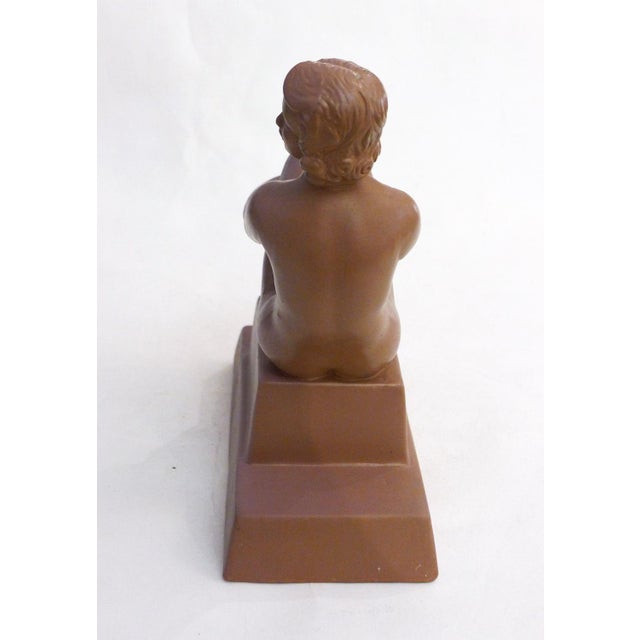 Art Deco Terracotta Sculpture of a Nude Bathing Woman, 1920s For Sale - Image 9 of 14
