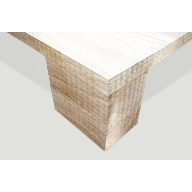 Andrianna Shamaris Hand Carved St. Barts Teak Wood Coffee Table For Sale - Image 11 of 18