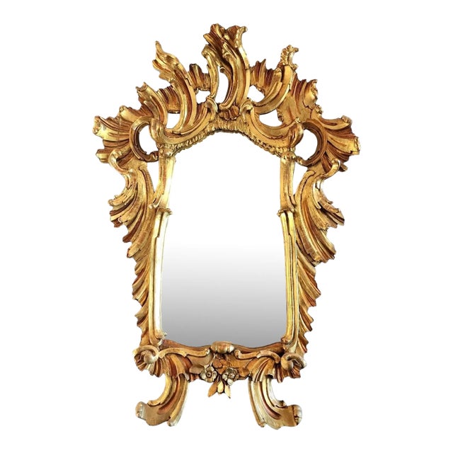 Monumental 19th Century Italian Giltwood Mirror For Sale