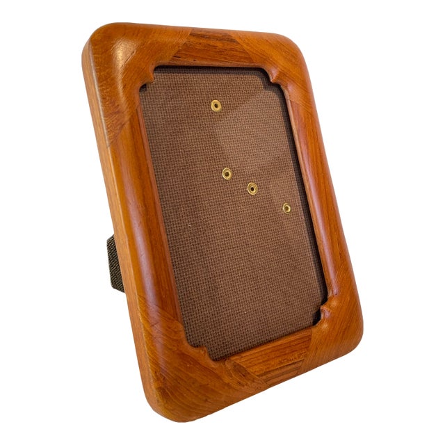 Mid-Century Modern Solid Teak Picture Frame Danish Modern Wall or Tabletop Display For Sale