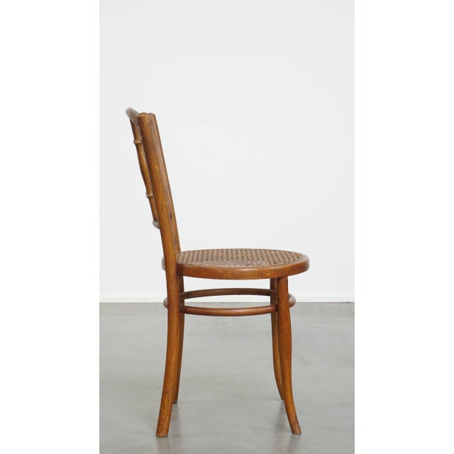 Vintage Bistro Chair with Wicker Seat For Sale - Image 3 of 12