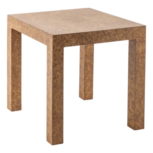 1930s Parsons Burlwood Side Table For Sale
