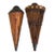 Vintage Sculptural Rattan and Bamboo Wall Pockets, a Coordinated Pair For Sale