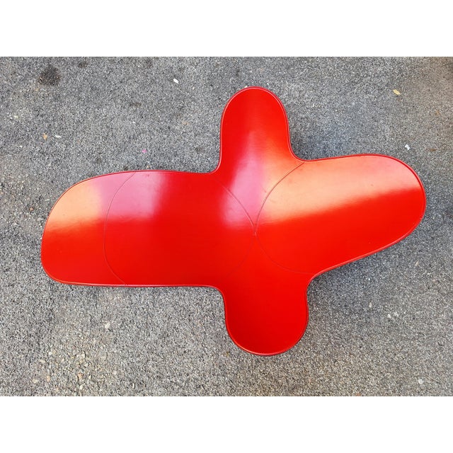 Lazy Mary Chaise Longue in Red Leather by Monica Graffeo for Disguincio, 1980s, in Very Good conditions. Designed 1980 to...