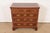 English Henredon Georgian Banded Mahogany and Burl Wood Chest of Drawers, Newly Refinished For Sale - Image 3 of 18