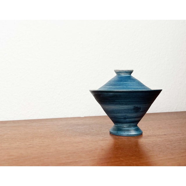 Danish Japanese Style Pottery Bowl with Lid For Sale - Image 6 of 18