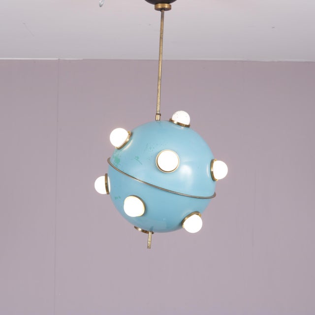 Pendant Lamp Model 551 Oscar Torlasco for Lumi, Italy, 1960s For Sale - Image 10 of 12