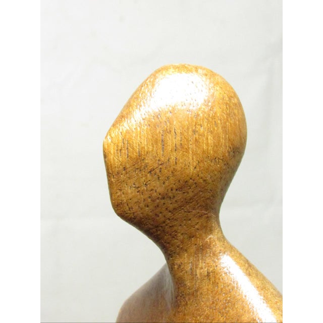 Mid Century Modern Carved Wood Abstract Female Figure For Sale - Image 12 of 18