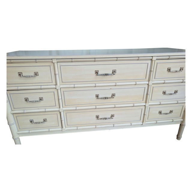 A classic vintage triple dresser from Henry Link’s Bali Hai collection, featuring the line’s signature faux-bamboo...