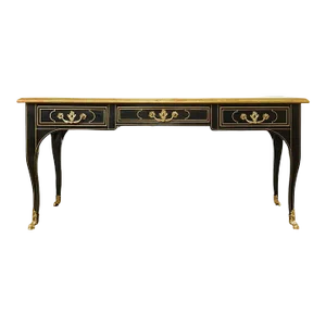Baker French Louis XV Style Lacquered Writing Table Desk