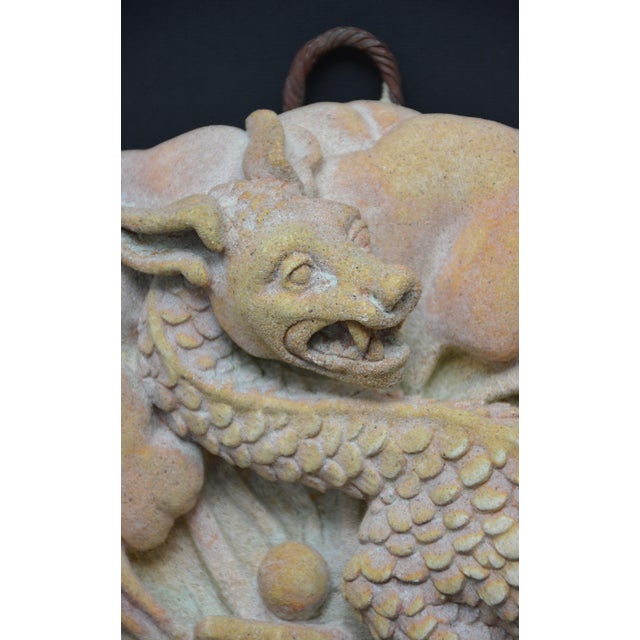 Stone Gothic Tudor Lindwurm Dragon Relief in Farran Stone, 2000 For Sale - Image 7 of 14