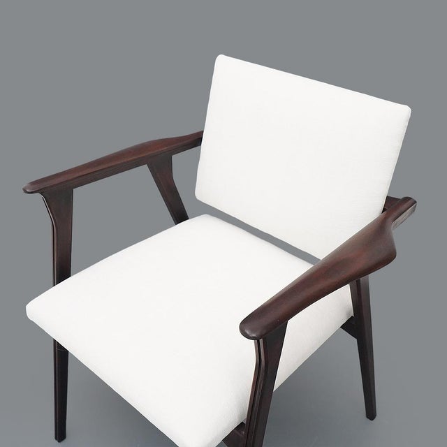 Vintage Lounge Chairs with Wooden Armrests, 1950s, Set of 2 For Sale - Image 10 of 15