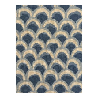 Brunschwig & Fils Pave II Print Blue Fabric 1 Yard For Sale