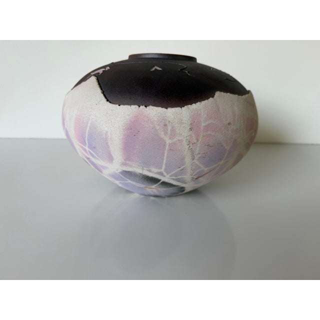 Mid-Century Modern 1990's Vintage Native American Studio Pottery Vase – Signed For Sale - Image 3 of 12