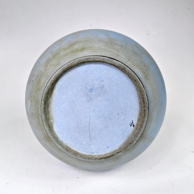 Italian 20th Century Pale Blue Ceramic Vase For Sale - Image 3 of 4