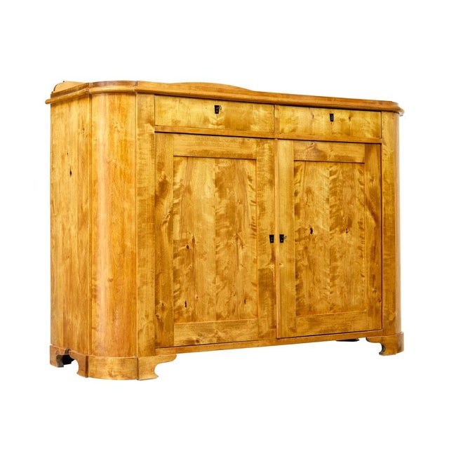 Mid 19th Century Swedish Birch Buffet Sideboard, 1860s For Sale - Image 6 of 11