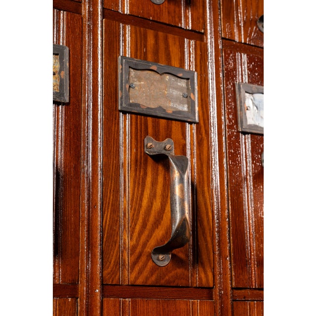 Wood Antique Office Specialty Oak 40-Drawer Document File Cabinet, Circa 1890s–1900s For Sale - Image 7 of 13