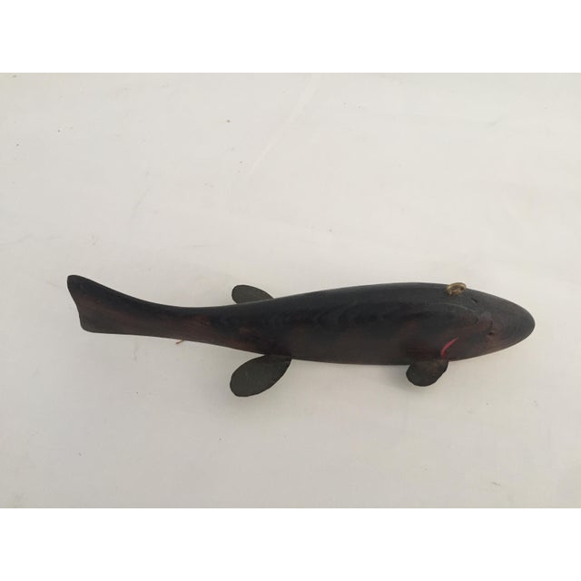1960s Vintage Fish Decoy HandCarved Hand Painted Ice Fishing Weight