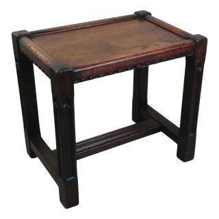 Small Antique English Carved Oak Coffee Table, 1900 For Sale