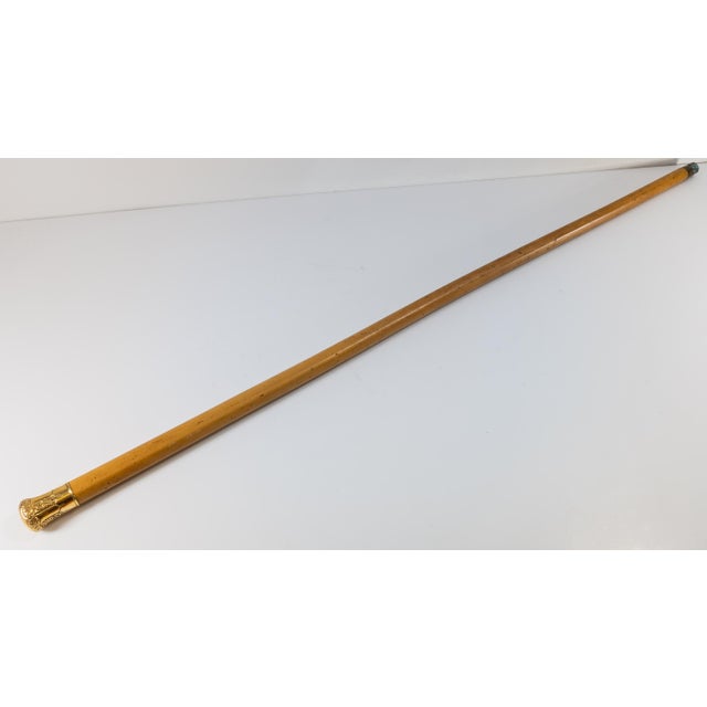 Victorian 19th Century 14k Gold Tested Presentation Cane Walking Stick For Sale - Image 3 of 12