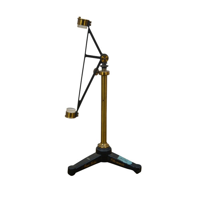 Victorian Antique Max Kohl Chemnitz Germany Brass Iron Optical Polariscope Scope 15" For Sale - Image 3 of 17