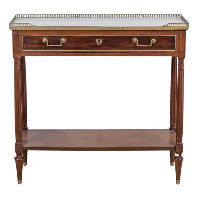 Mid 20th Century Louis XVI Style Console In Mahogany. For Sale