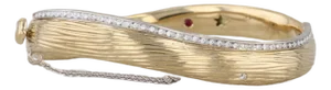 Roberto Coin Elephant Collection 0.50ctw Diamond Bangle Bracelet 18k Yellow Gold