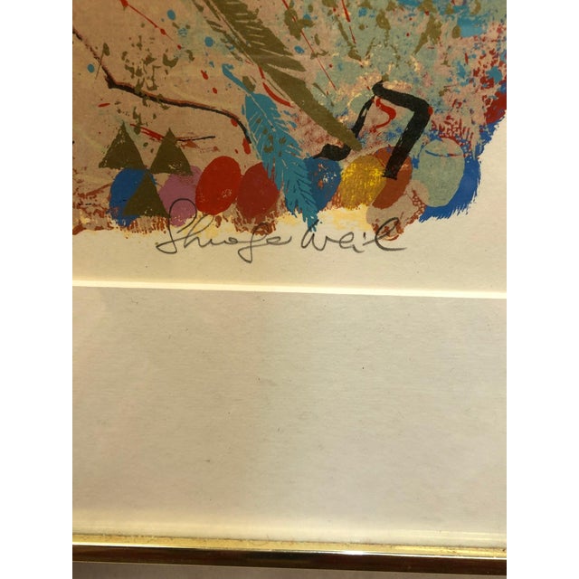 Abstract "Abstract Symphony" - Late 20th Century Screen Print Signed, Framed For Sale - Image 3 of 5