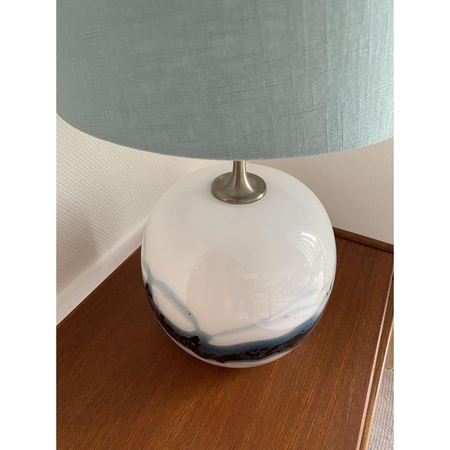 Glass Sakura Table Lamp by Michael Bang for Holmegaard, Denmark, 1980s For Sale - Image 6 of 13