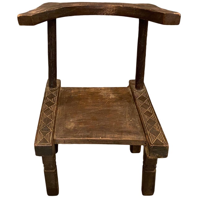 Antique African Wooden Chair or Side Table For Sale - Image 9 of 18