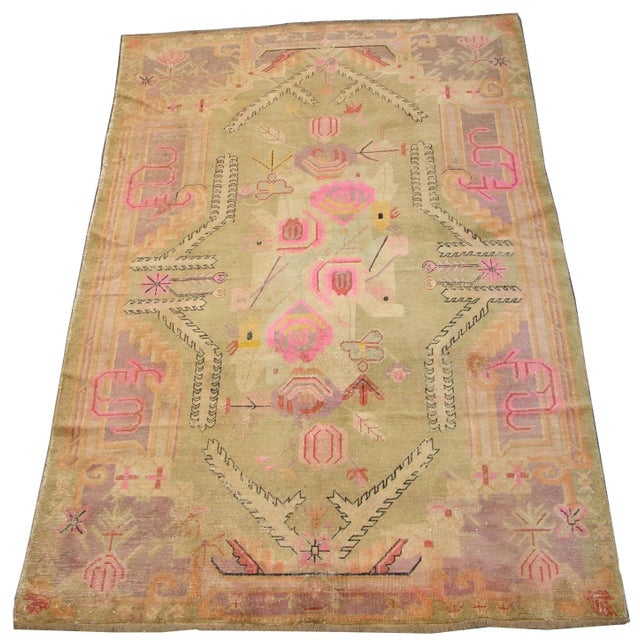19th Century 19th Century Authentic Khotan Samarkand Rug For Sale - Image 5 of 5