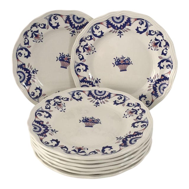 Vintage Hand Painted French Dinner Plates Set of 8 Chairish