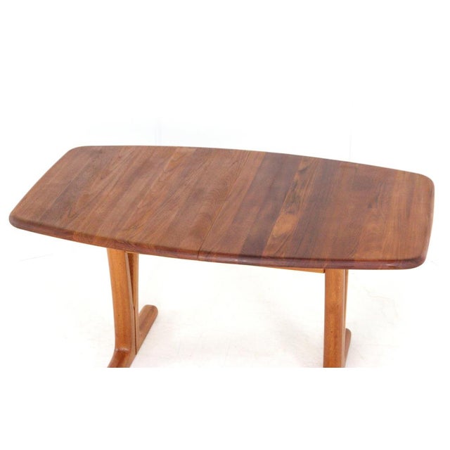 Wood Oval Extendable Vokslev Dining Table from Holstebro For Sale - Image 7 of 16