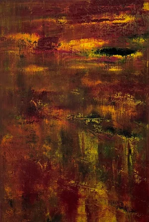"New England" Contemporary Abstract Acrylic Painting by Nina Weintraub